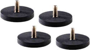 800q-01_127011 Four Nanlite magnetic base adapters with 1/4"-20 thread on a white background. Set contains 4 pieces.