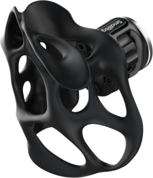 800q-01_133652 Black, futuristic SmallRig 5240 ImageGrip series liquid grip (left side) with ARRI screen with open grid, organic shape and smooth, curved surfaces for a light and modern look.