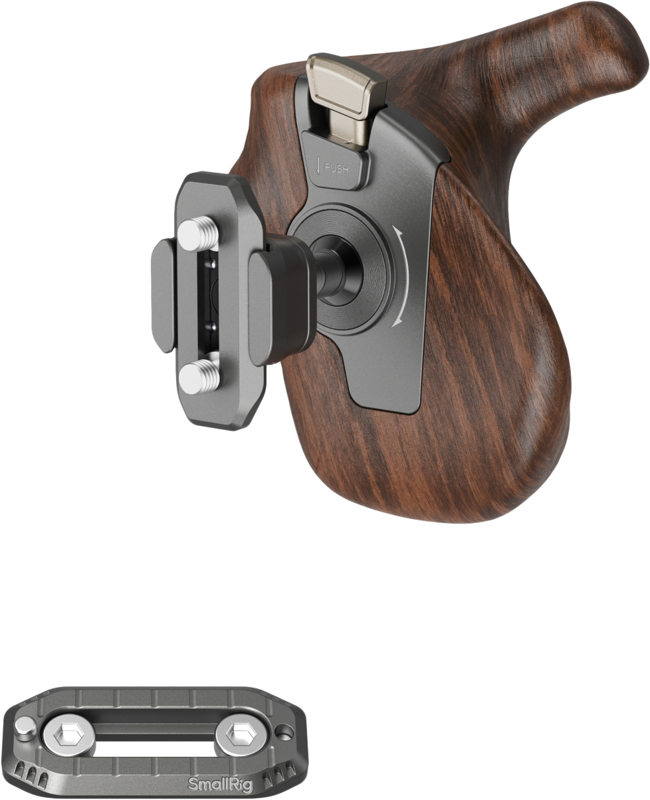 800q-02_133654 SmallRig 5192 ImageGrip Series Wooden Handle with NATO Clamp (Right Side)