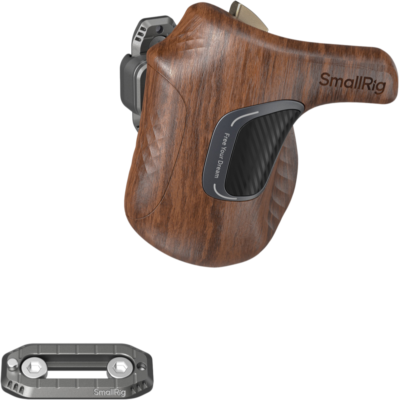 800q-02_133656 SmallRig 5161 ImageGrip Series Wooden Handle with NATO Clamp (Left Side)