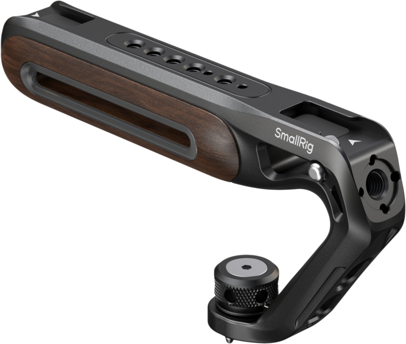 800q-02_133693 SmallRig 5252 Wooden Top Handle with 1/4''-20 and ARRI 3/8''-16 Locating Screw
