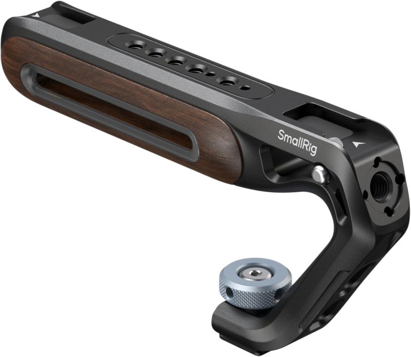 800q-02_133695 SmallRig 5250 Wooden Top Handle with Cold Shoe Mount