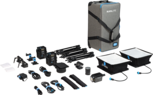 800q-03_128418 Nanlite PavoSlim 60B x 2 & Forza 60B II KIT - 3-Light Kit with Light Stand