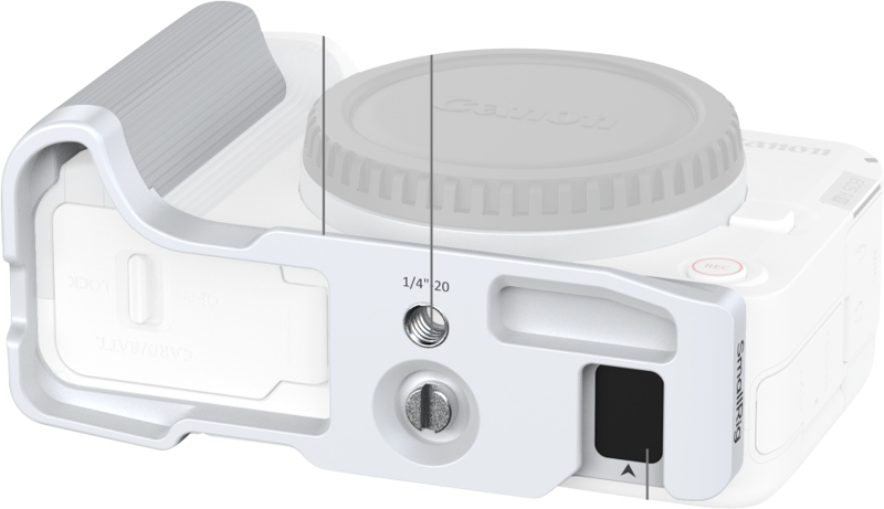 800q-03_133176 SmallRig 5430 L-Shaped Mount Plate with Handle for Canon EOS R50 V (White) –kehikko