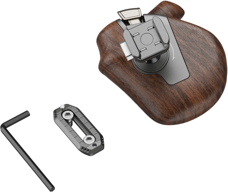 800q-03_133654 SmallRig 5192 ImageGrip Series Wooden Handle with NATO Clamp (Right Side)