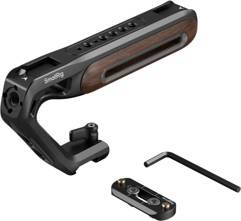 800q-03_133694 SmallRig 5251 Wooden Top Handle with NATO Clamp
