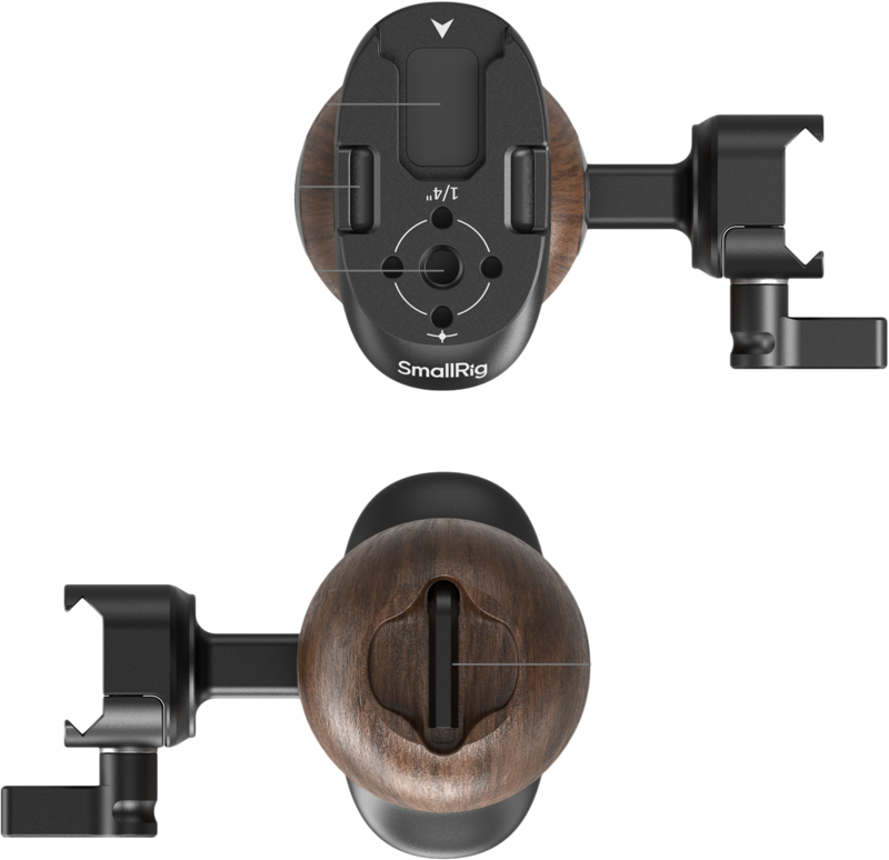 800q-04_133555 SmallRig 5239 Wooden Side Handle with NATO Clamp
