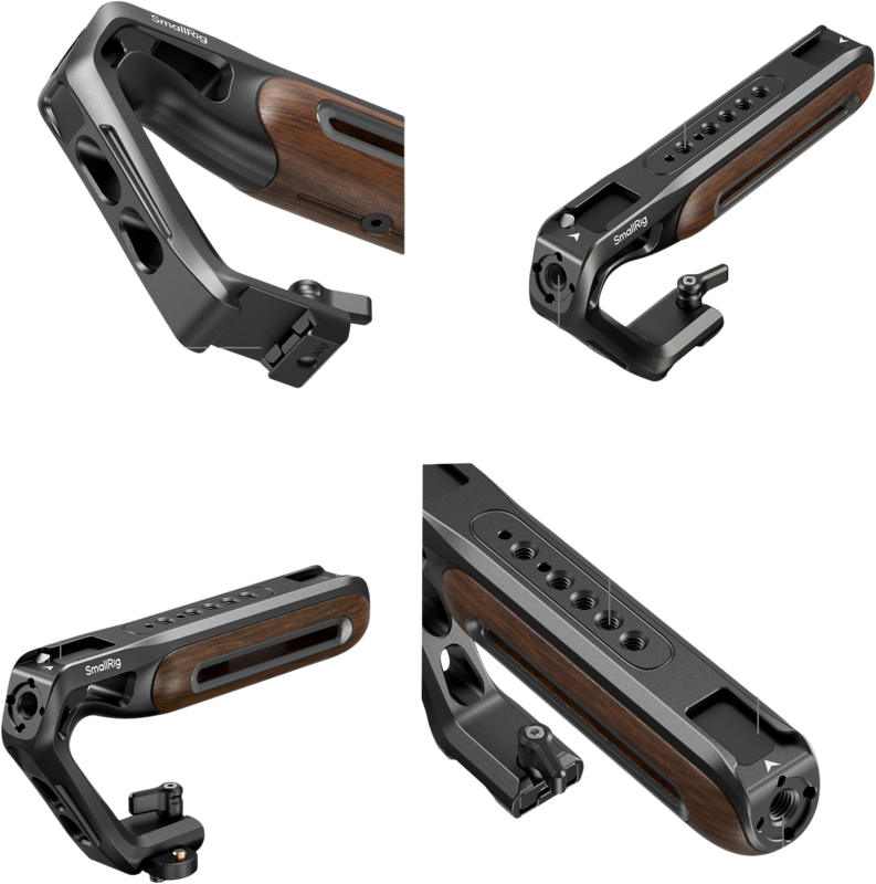 800q-04_133694 SmallRig 5251 Wooden Top Handle with NATO Clamp