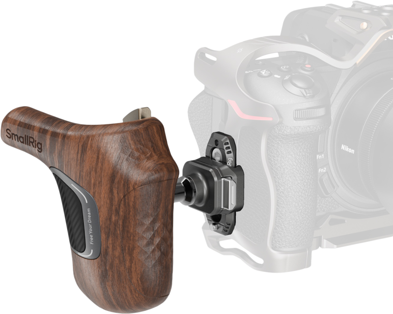 800q-05_133654 SmallRig 5192 ImageGrip Series Wooden Handle with NATO Clamp (Right Side)