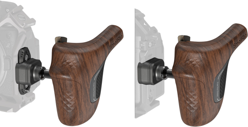800q-05_133656 SmallRig 5161 ImageGrip Series Wooden Handle with NATO Clamp (Left Side)