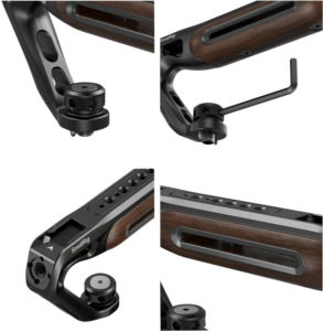 800q-05_133693 SmallRig 5252 Wooden Top Handle with 1/4''-20 and ARRI 3/8''-16 Locating Screw