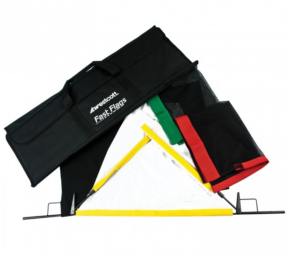 Westcott Fast Flags 61 x 91 cm Fast Flag Kit sisältää mustat, valkoiset, punaiset ja vihreät kangaspaneelit, metallikehykset ja mustan kantolaukun tarkkaa valaistuksen ohjausta varten elokuvissa ja valokuvauksessa.