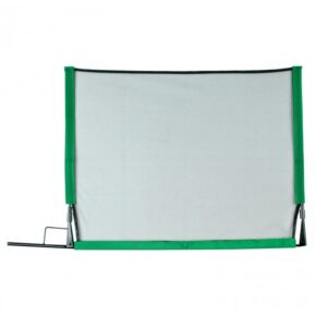 Westcott Fast Flags 61 x 91 cm Single Black Net -verkossa on suorakulmainen verkkokangas, jossa on vihreä reunus ja mustat kehystuet molemmilla puolilla valkoista taustaa vasten.