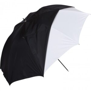 1462364540_296 Westcott 114cm Optical White Satin Umbrella with Removable Black Cover