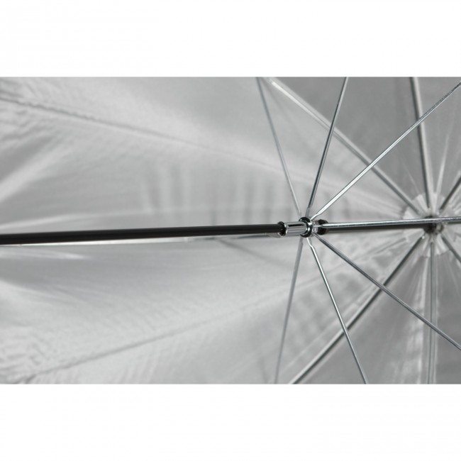 1462364540_713 Westcott 114cm Optical White Satin Umbrella with Removable Black Cover