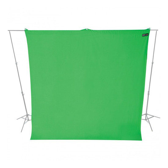 Westcott Wrinkle-Resistant Backdrop - Green Screen (270 x 300 cm) on suuri, kestävä tausta, joka sopii erinomaisesti valokuvauksen tai videon chroma keyingiin, ja se voidaan pingottaa kahden metallitelineen väliin.