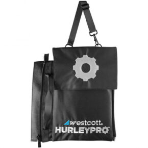 1528793273_186 Musta Westcott HurleyPro H2Pro -painolaukku roikkuu hihnasta, ja siinä on läppä, jossa on varustekuvake ja vetoketjullinen sivutasku.