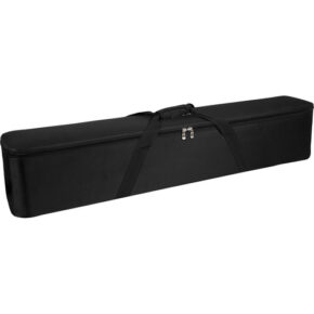 1535111870_567 The Westcott Scrim Jim Carry Case New is a long, rectangular black bag with zipper, handle and shoulder strap designed for carrying equipment or instruments.