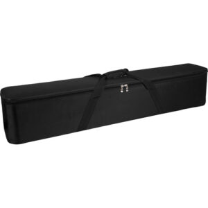 Westcott Scrim Jim Carry Case New on pitkä, suorakulmainen musta laukku, jossa on vetoketju, kahva ja olkahihna ja joka on suunniteltu laitteiden tai instrumenttien kuljettamiseen.