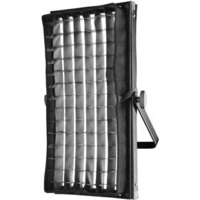 1551295324_242 The Westcott Flex Cine Hard Diffusion Egg Crate Grid (30.5 x 61.0 cm) attaches to rectangular LED panel lights; it is mounted via a yoke for professional photographyor video lighting set-ups, and helps control light diffusion with its precise grid pattern.