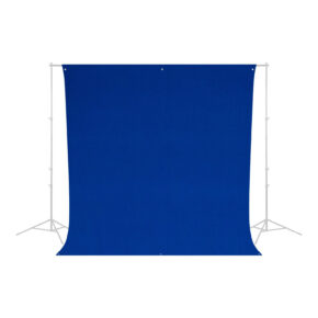 Westcott Wrinkle-Resistant Backdrop - Chroma Key Blue (270 x 300 cm) with stand.