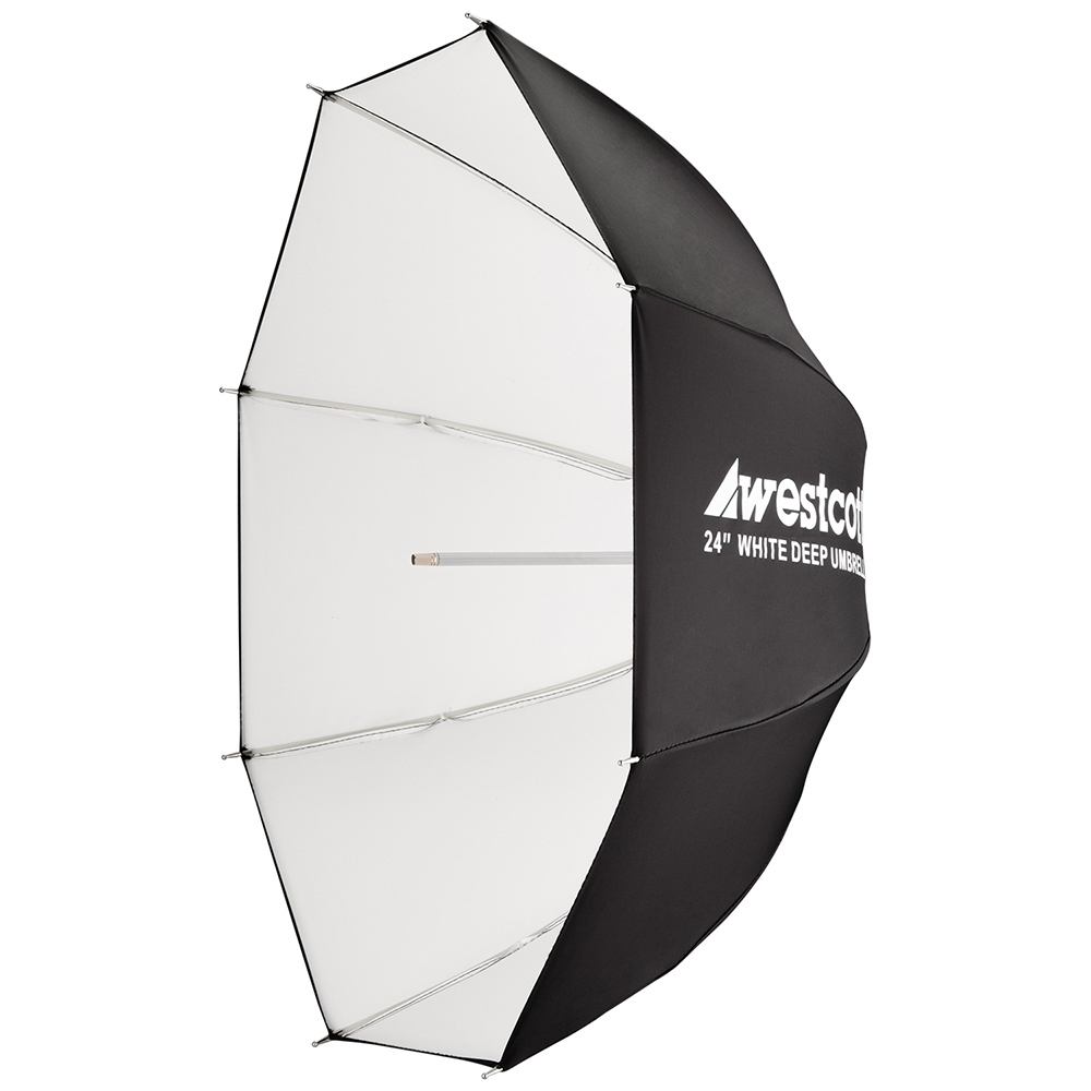 1656339495_287 Westcott Deep Umbrella - White Bounce (61 cm)