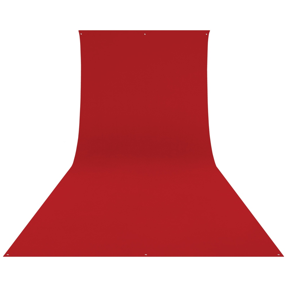 Westcott Wrinkle-Resistant Backdrop - Scarlet Red (2,7 x 6,1m) luo L-muotoisen, saumattoman punaisen taustan, joka sopii studioihin, jotka etsivät puhdasta, ammattimaista ilmettä.
