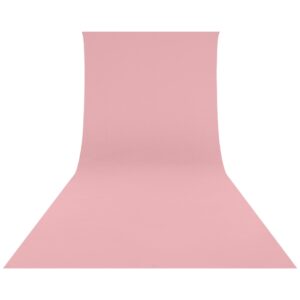 1674042270_500 Westcott Wrinkle-Resistant Backdrop in Blush Pink (2.7 x 6.1 m) creates a seamless, continuous curved surface from floor to wall, ideal for photography or studio settings.