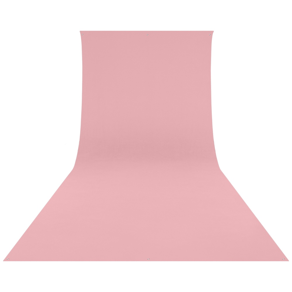 Westcott Wrinkle-Resistant Backdrop in Blush Pink (2,7 x 6,1 m) luo saumattoman, jatkuvan kaarevan pinnan lattiasta seinään, joka on ihanteellinen valokuvaukseen tai studioasetuksiin.