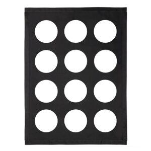 Westcott Pro Light Mods 91 x 122 cm is a black rectangular fabric with twelve evenly spaced circular cuts in a 3x4 grid.
