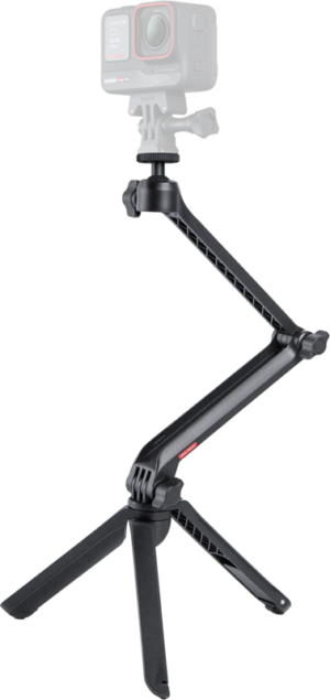 800q-01_133636 The Insta360 Multi Mount is a black, adjustable tripod with a flexible, segmented arm for securely holding your action camera and is designed for stable photography and video shooting.
