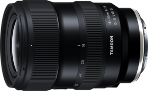 800q-01_134084 The Tamron 16-30mm F/2.8 Di III VXD G2 lens for Sony E features a black body with textured focus and zoom rings, focal length markings from 16mm to 30mm and "TAMRON" on the side.