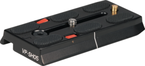 800q-01_134132 The Sirui VP-SH05 is black with textured rubber handles, a central fixing screw, a brass pin and red locking tabs.