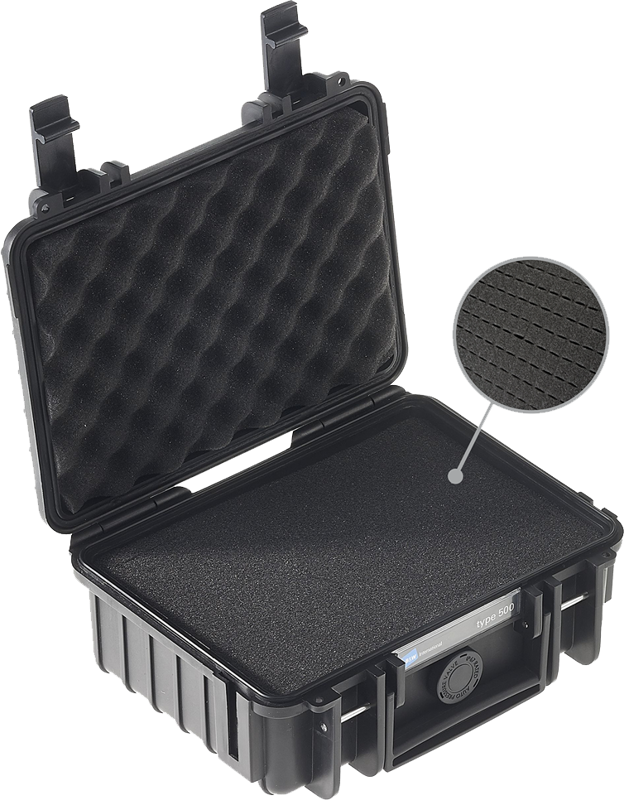 800q-02_112308 B&W Outdoor Cases Pre-Cut Foam /SI for type 500 -esileikattu pehmustevaahto