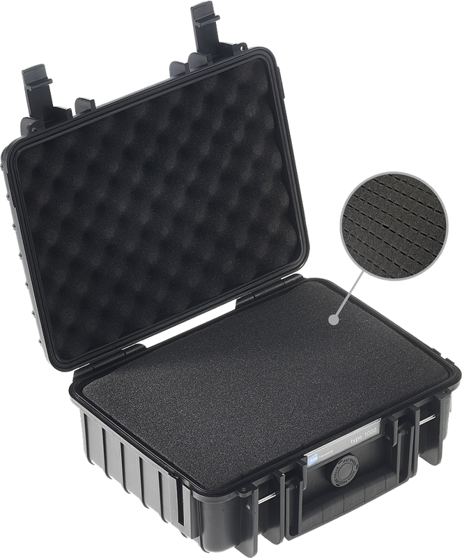 800q-02_112309 B&W Outdoor Cases Pre-Cut Foam /SI for type 1000 -esileikattu pehmustevaahto