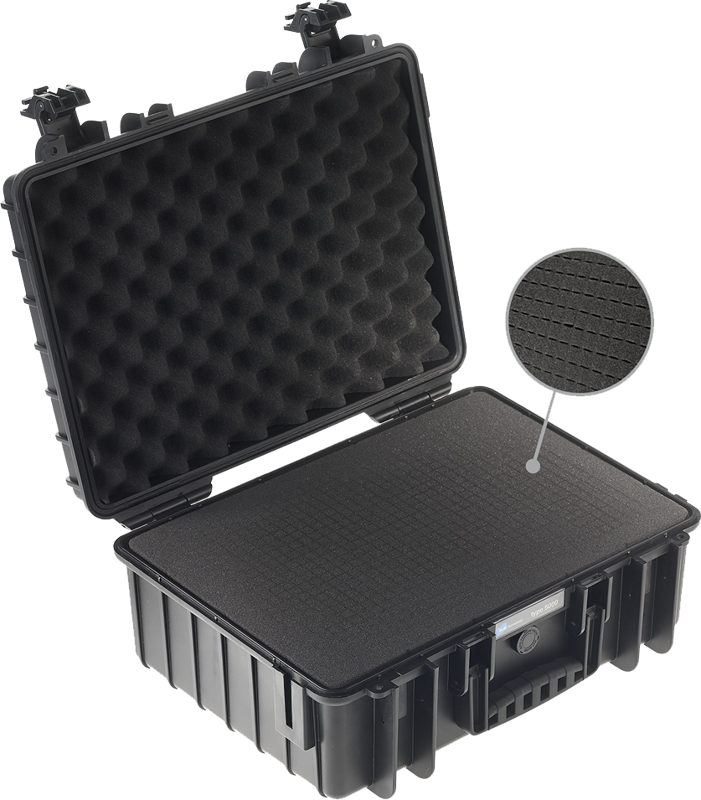 800q-02_112313 B&W Outdoor Cases Pre-Cut Foam /SI for type 5000 -esileikattu pehmustevaahto