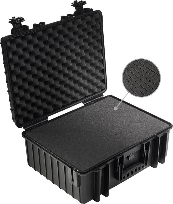 800q-02_112315 B&W Outdoor Cases Pre-Cut Foam /SI for type 6000 -esileikattu pehmustevaahto