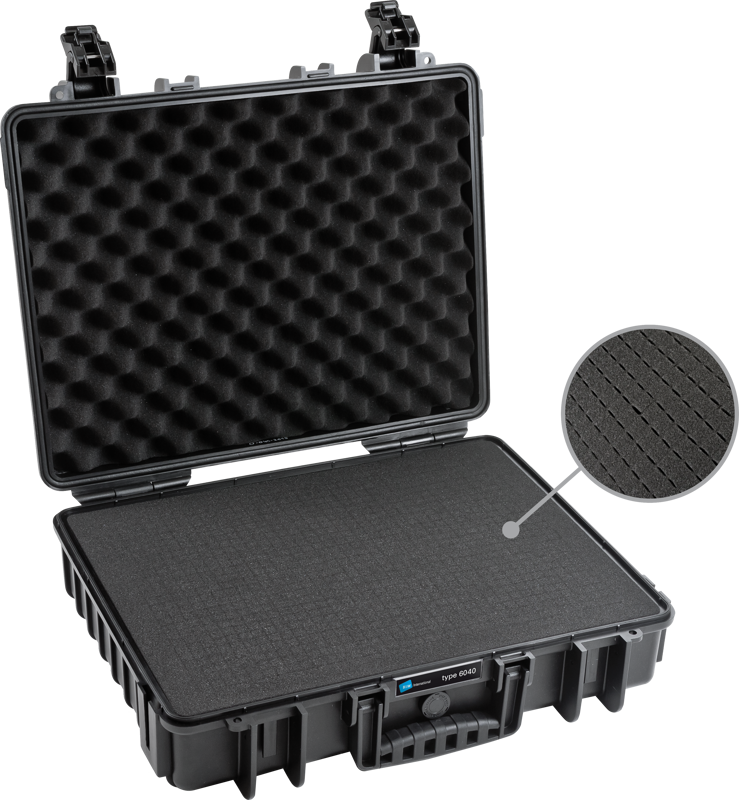 800q-02_112316 B&W Outdoor Cases Pre-Cut Foam /SI for type 6040 -esileikattu pehmustevaahto