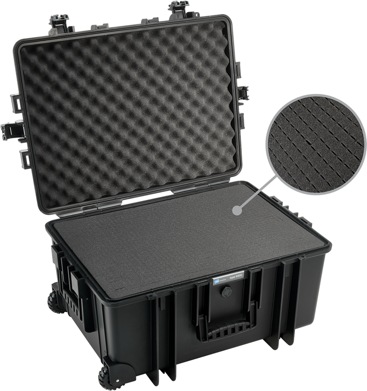 800q-02_112320 B&W Outdoor Cases Pre-Cut Foam /SI for type 6800 -esileikattu pehmustevaahto