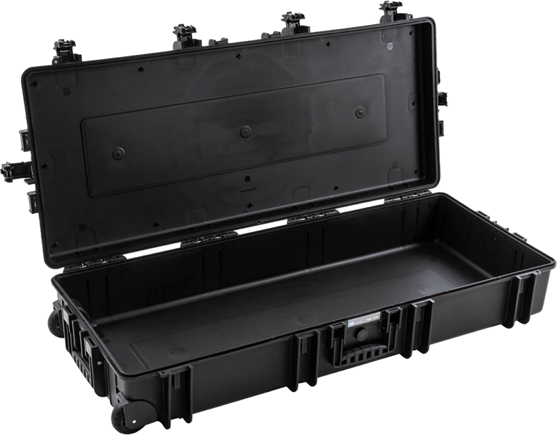 B&W Outdoor Cases Type 7200 for gun / rifle / guitar case (vaahtomuovi) -rullaava kuljetuslaukku, musta