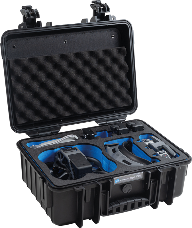 B&W Outdoor Cases Type 4000 for DJI Avata -suojalaukku, musta