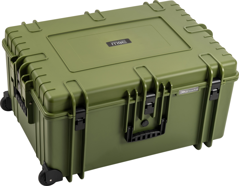 B&W Outdoor Cases Type 7800 (esileikattu vaahtomuovi) -suojalaukku, vihreä