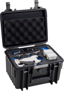 800q-02_126682 B&W Outdoor Cases Type 2000 for DJI Mini 4 Pro -suojalaukku, musta