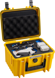 800q-02_126683 B&W Outdoor Cases Type 2000 for DJI Mini 4 Pro -suojalaukku, keltainen