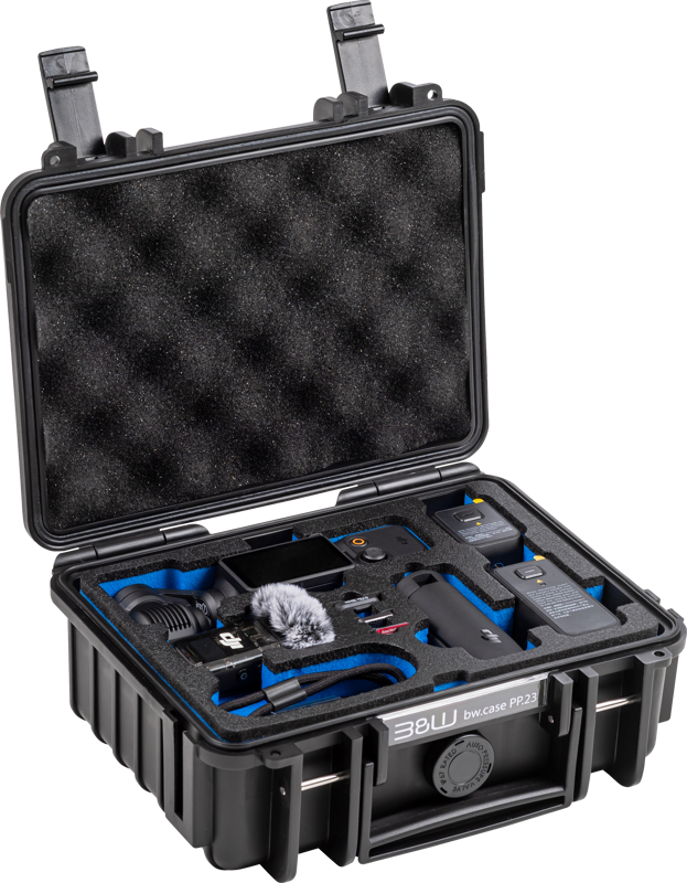 800q-02_127062 B&W Outdoor Case Type 500 for DJI Osmo Pocket 3 Creator Combo -suojalaukku, musta