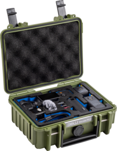 BW Outdoor Case Type 500 for DJI Osmo Pocket 3 Creator Combo -suojalaukku, vihreä