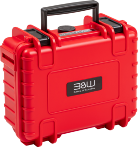 800q-02_127471 B&W Outdoor Case Type 500 for Insta360 X3 -suojalaukku, punainen