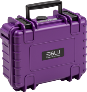 800q-02_127472 B&W Outdoor Case Type 500 for Insta360 X3, violetti -suojakotelo