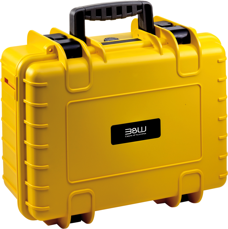 800q-02_128048 B&W Outdoor Cases Type 4000 for DJI Avata 2 -suojalaukku, keltainen