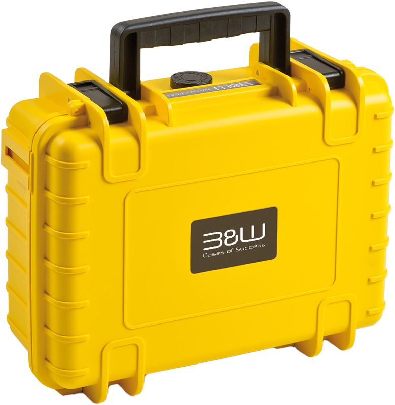 800q-02_128697 B&W Outdoor Cases Type 1000 for Insta360 X4 -suojalaukku, keltainen